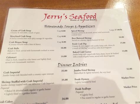 jerry's restaurant bowie md|jerry's seafood restaurant menu.